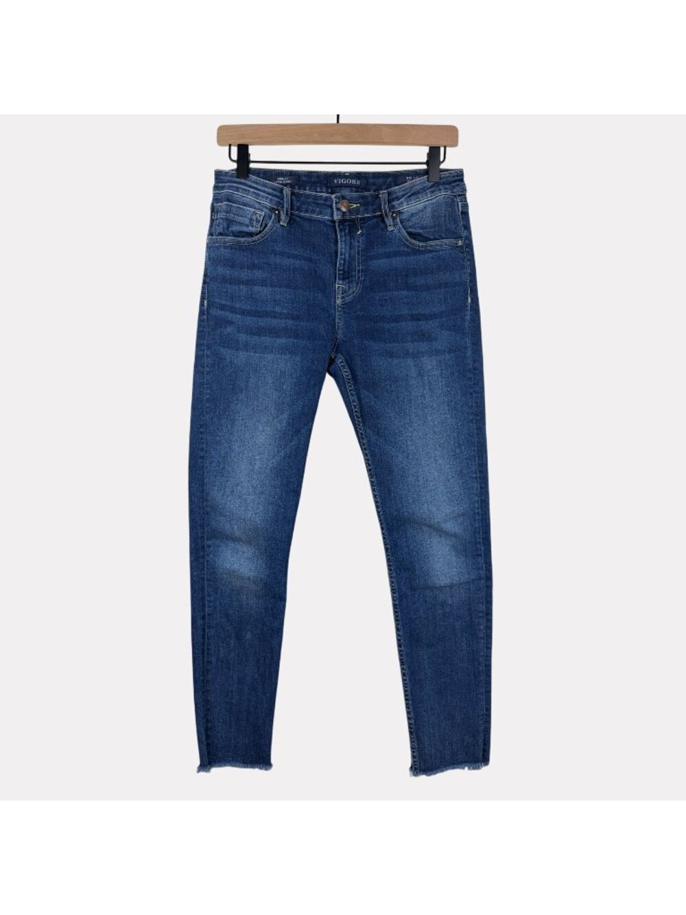 Vigoss Marley Super Skinny Mid Rise Jeans Womens 29 Blue Five Pocket Zip Fly